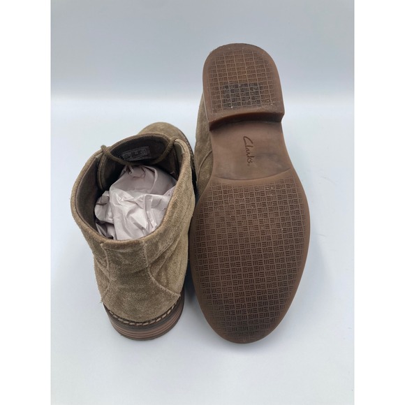 Clark's Cazmin Grace Taupe Suede Ankle Boots Women's Size 7.5 - Picture 6 of 9